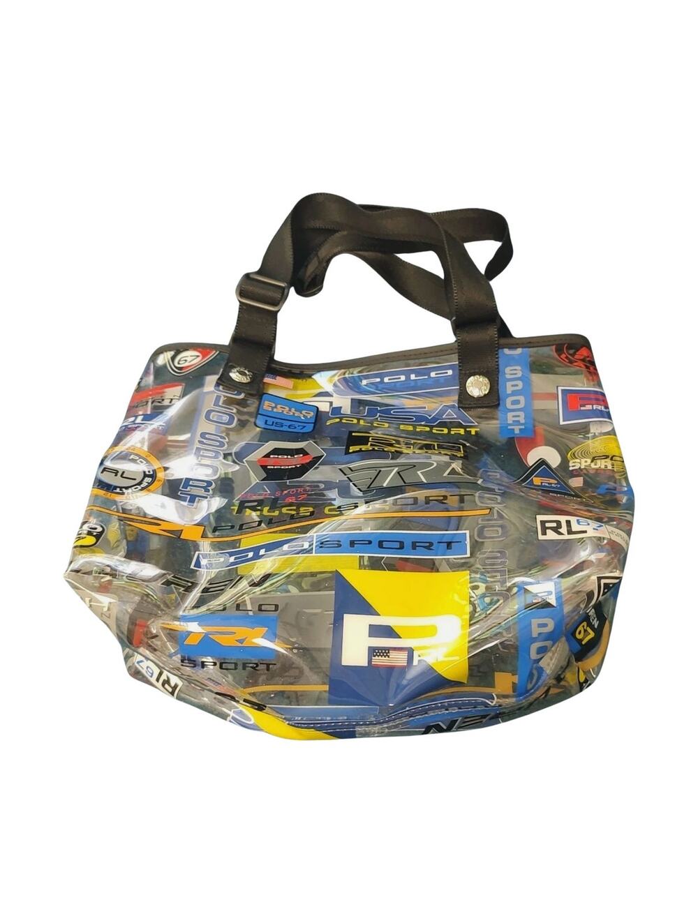 Ralph Lauren Polo Sport Clear Logo Tote Bag – Rare Multi-Logo Print